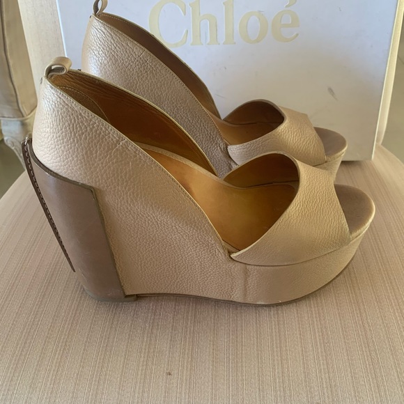 Chloe Platform Open Toe Wedge - Picture 2 of 5